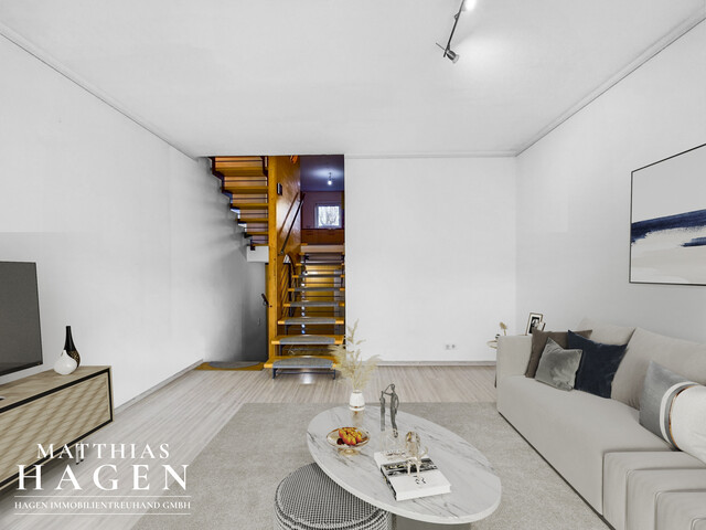 Reihenhauscharakter mit Garten und Dachterrasse