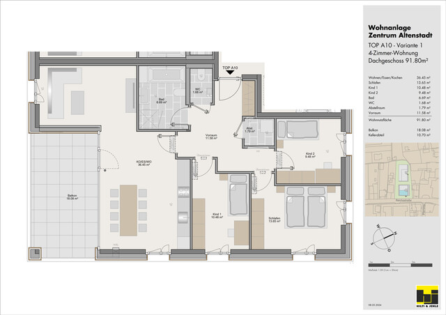 4-Zimmer-Dachgeschoßwohnung