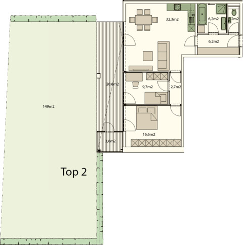 3 Zimmer Gartenwohnung Süd-West orientiert . SEEnahes FREIstehendes DREIgeschoßiges Wohngebäude  Angrenzend an Weingärten. In Sackgasse. T2