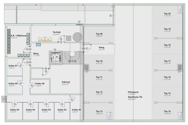 Top 6 Neubauwohnung mit Tiefgarage, Balkon, Dachterrasse und Gemeinschaftsraum