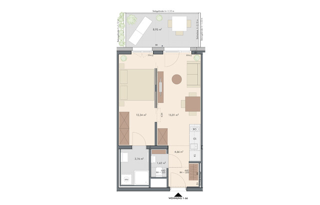 Sichere Wertanlage mit Weitblick: 2-Zimmer Wohnung mit Balkon für smarte Investoren