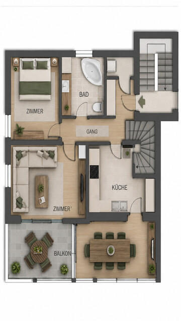 Eindrucksvolle Maisonettewohnung mit Penthousecharakter in Altach
