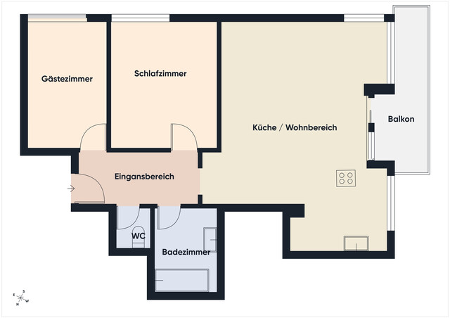 3-Zimmer-Wohnung in Dornbirn Zentrum mit Südbalkon und Lift