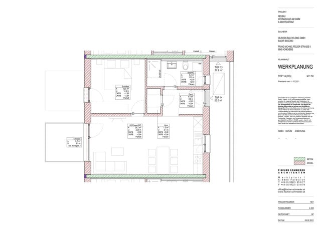 Sonnige 2-Zimmer Neubauwohnung mit offenem Balkon