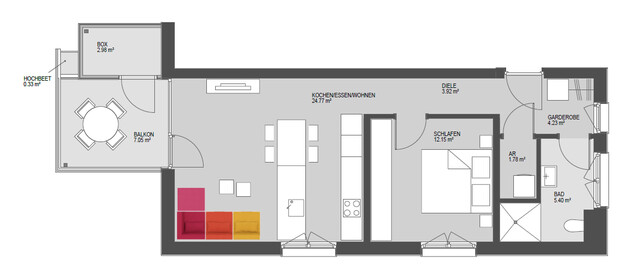 NEUBAU! 2-Zi-Wohnung mit Balkon in Wolfurt zu verkaufen! - PROVISIONSFREI