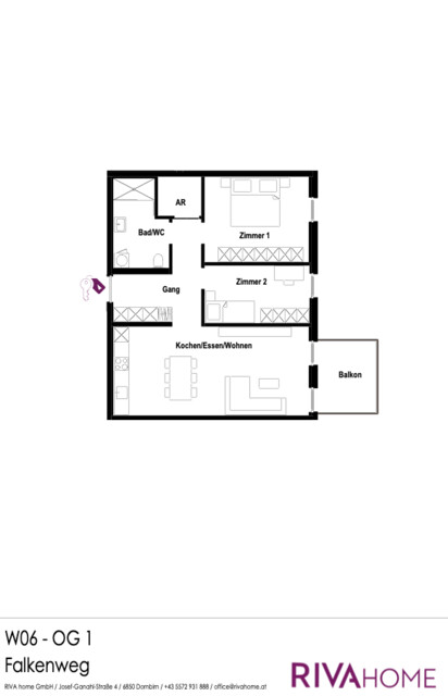 3-Zimmer-Wohnung mit Balkon in Hard für 60+ – mehr Zeit fürs schöne Wohnen. 💜