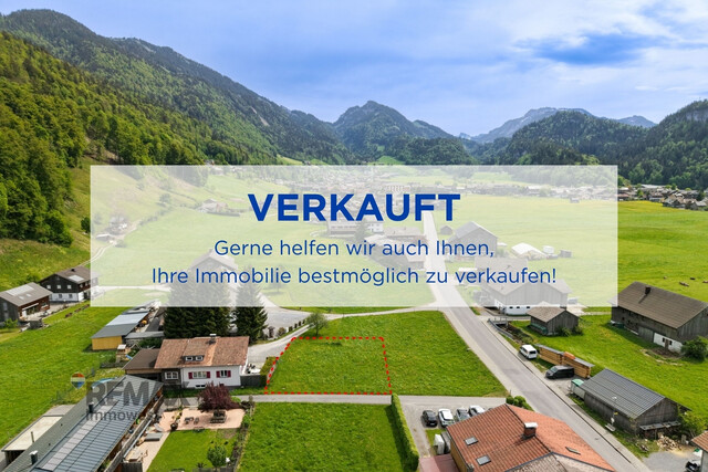 Sonniges Grundstück in begehrter Lage von Bezau