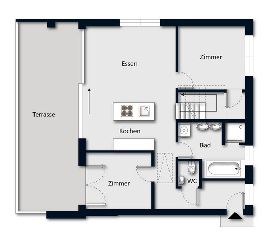 Moderne 4-Zimmer-Maisonette mit weitläufiger Terrasse