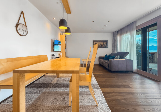 Attraktive Gartenwohnung mit Panoramablick über das Vorderland