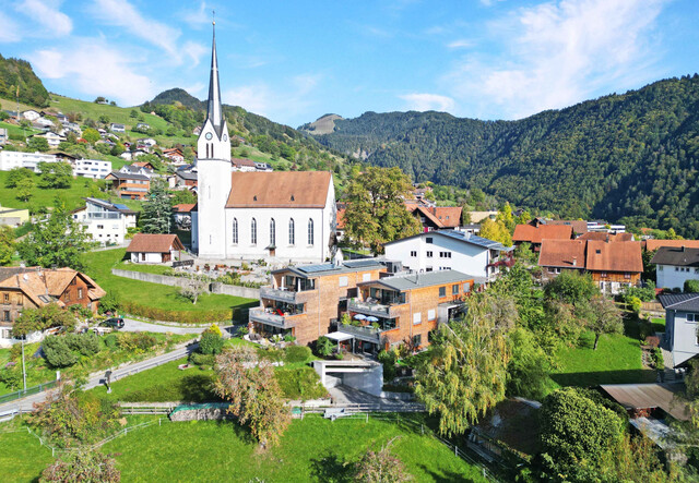 Attraktive Gartenwohnung mit Panoramablick über das Vorderland