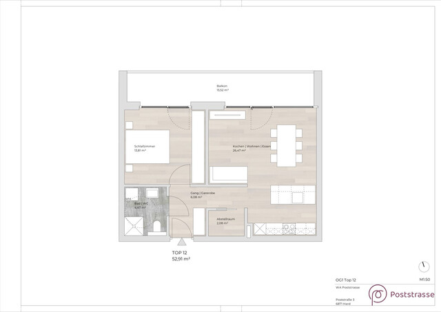 Luxuriöse 2-Zimmer-Wohnung im Zentrum von Hard - Erstbezug!