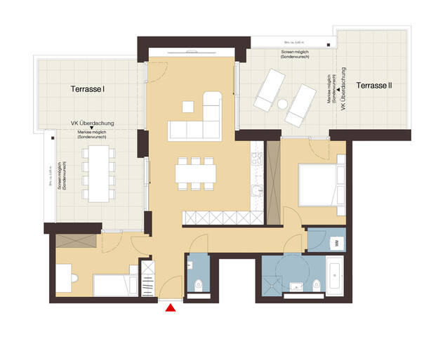 3-Zimmer-Dachgeschosswohnung mit Penthouse-Charakter | Top 22
