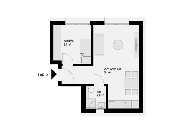 Moderne 2-Zimmer Wohnung in optimaler Lage in Dornbirn