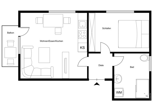 Gemütliche 2-Zimmer Wohnung in super Lage