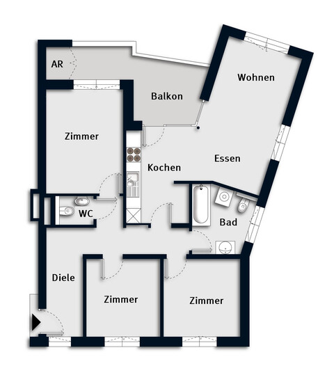 Modernes Familienwohnen: 4 Zimmer mit Balkon in Hohenems