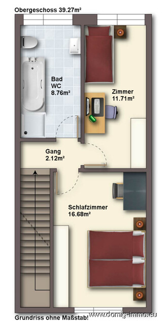 Tolle Gartenwohnung über 2 Etagen (Maisonette) in Tosters!