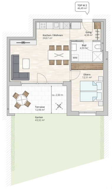 2-Zi-Gartenwohnung TOP 2 in Nenzing, Christian-Hummel-Weg 14