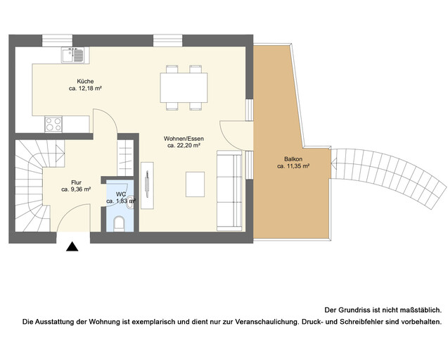 Besondere 4 Zimmer Maisonettewohnung mit Garten