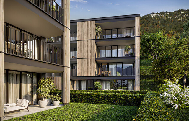 Baustart erfolgt: 2-Zimmer Terrassenwohnung, Schwimmbad ums Eck
