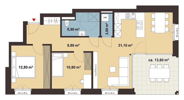 Schöne 3-Zimmer-Gartenwohnung | A01