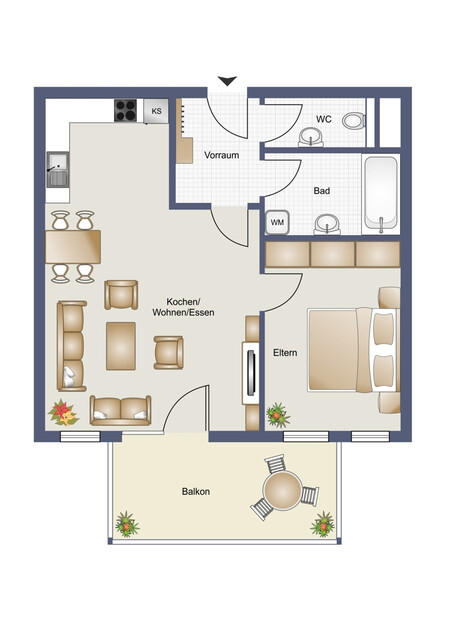 Wohnen mit Wohlfühlfaktor – charmante 2-Zimmer-Wohnung in Lustenau