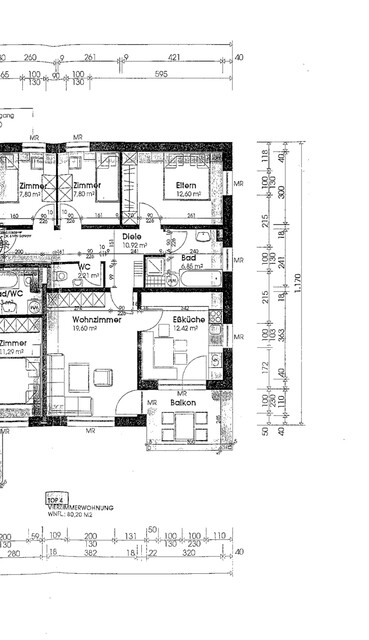 Charmante und gut geschnittene 4-Zimmer-Wohnung mit Tiefgaragenplatz in Mäder