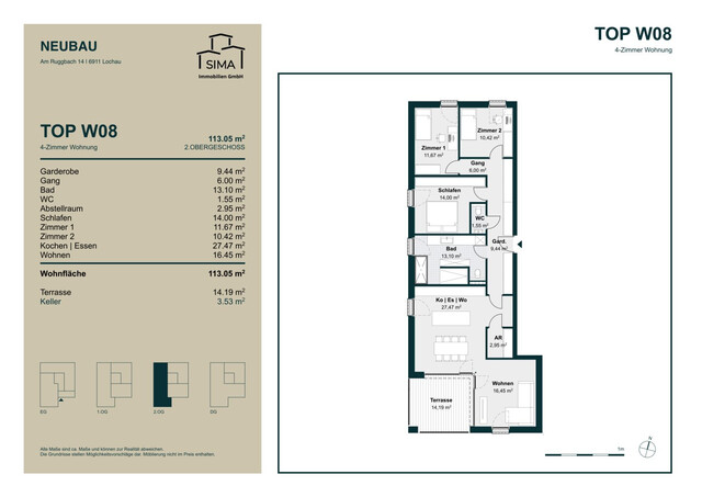 Neubau: 4-Zimmer Wohnung mit Südwestterrasse in Bodenseenähe - Wohnbauförderung möglich