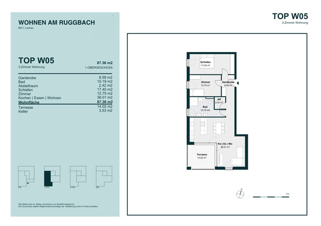 Neubau: Exklusives Wohnen am Bodensee – 3-Zimmer Wohnung mit Terrasse Top 5