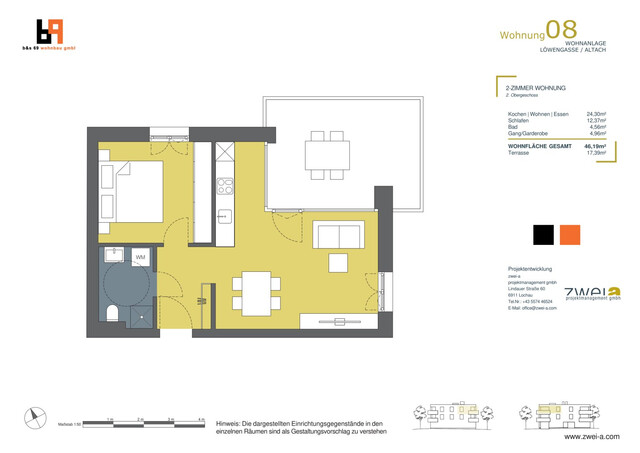 2-Zimmer-Dachgeschosswohnung - Altach, Löwengasse / Top 8