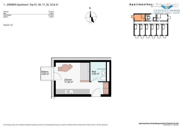 Neubauprojekt in Bestlage von Bregenz - Apartment Top 25 für Personal & Kurzzeitwohnen
