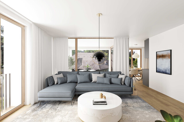 Sehr sonnige und ruhige 3-Zimmer-Wohnung mit 190 m² Garten und Terrasse