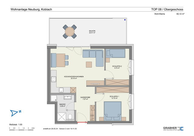 Lichtdurchflutete 3-Zi-Wohnung im OG