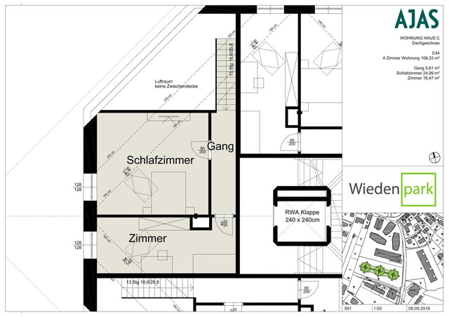 Helle moderne 4-Zi-Wohnung, 2-geschossig  mit großer Terrasse