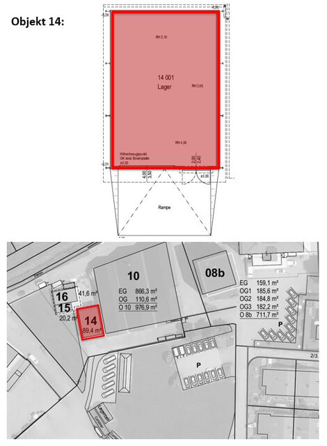 Wolfurt - Lagerfläche im EG mit ca. 90 m² (O14)