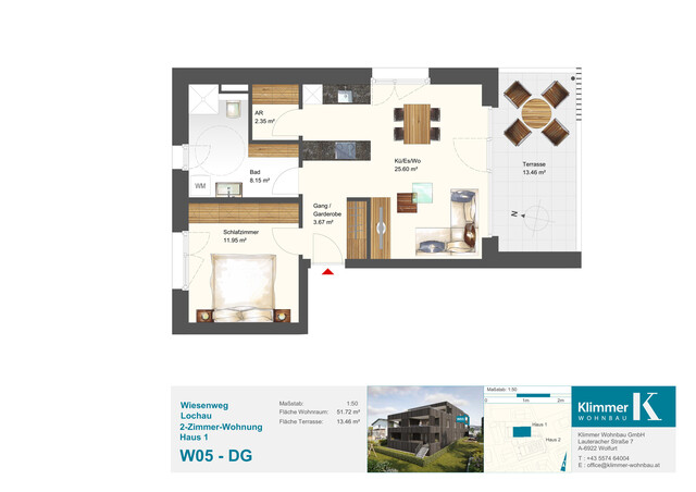 See, Berg, Natur - Ihr Zuhause! 2-Zimmer-Dachgeschosswohnung W05