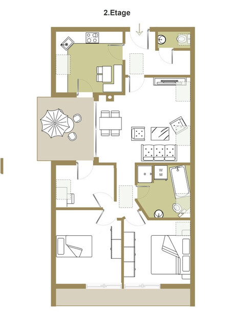 charmante und helle 4,5-Zimmer-Wohnung in Lauterach: Wintergarten mit Blick ins Grüne!