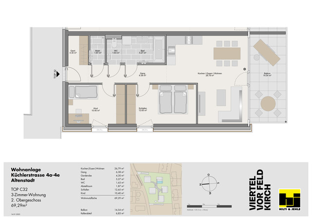 3-Zimmer-Terrassenwohnung