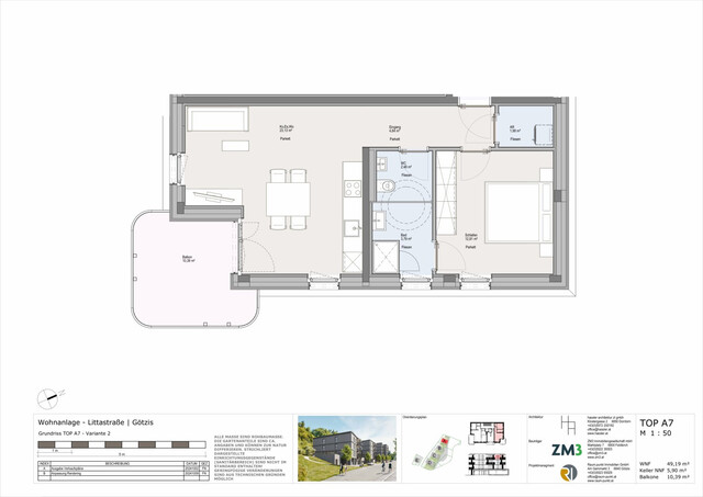 2-Zimmer-Dachgeschosswohnung in Götzis - Top A7