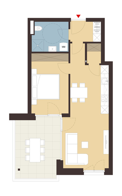 2-Zimmerwohnung mit Terrasse | Top 10