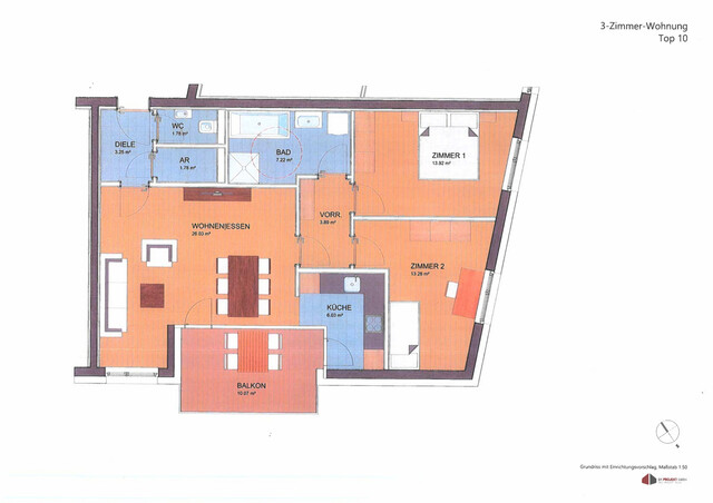 Beste Verkehrsanbindung! 3-Zimmerwohnung mit Balkon PROVISIONSFREI