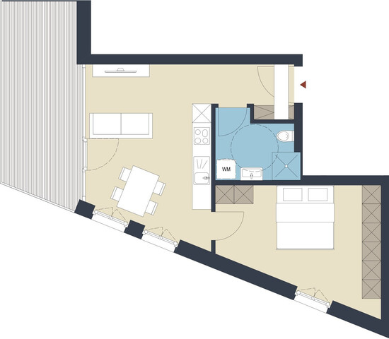 2-Zimmer-Wohnung mit Balkon zu verkaufen (Top 10)
