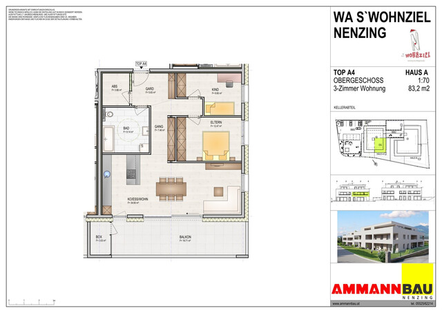 WA s`Wohnziel TOP A4 Wohnung mit Balkon