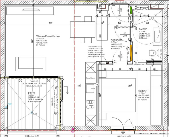 Stilvolle 2-Zimmer-Terrassenwohnung mit maßgefertigten Einbaumöbeln in Dornbirn zu vermieten