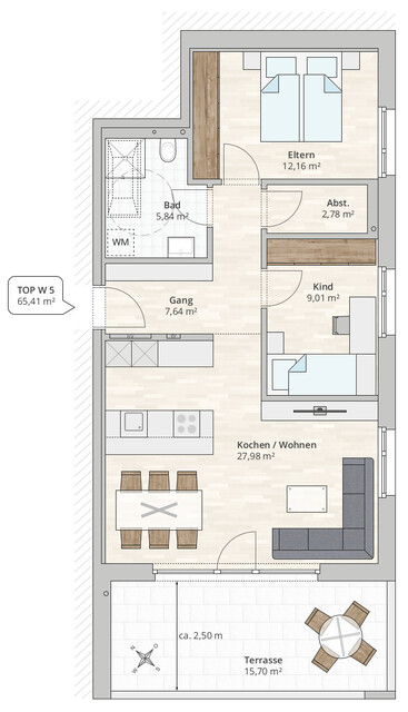 3-Zi-Terrassenwohnung TOP 5 in Nenzing, Christian-Hummel-Weg 14