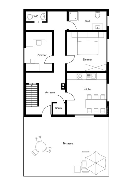 Alpiner Wohntraum: Helle 4- Zimmer Wohnung mit großer Terrasse