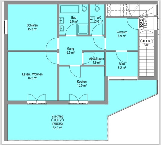 Interessante 3,5-Zimmerwohnung mit toller Aussicht