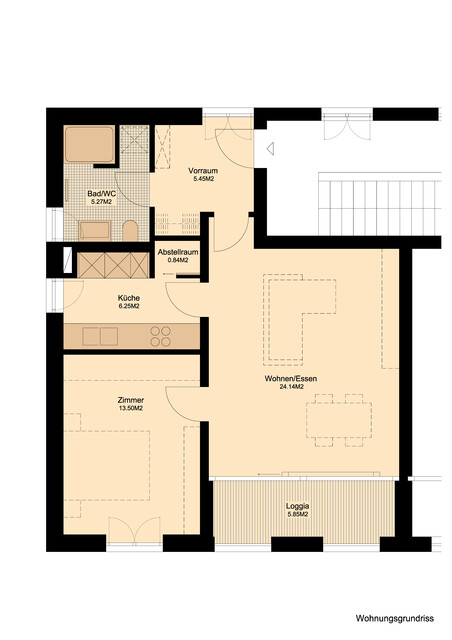 Dornbirn - charmante 2-Zimmerwohnung mitten im Oberdorf inkl. Tiefgaragenplatz