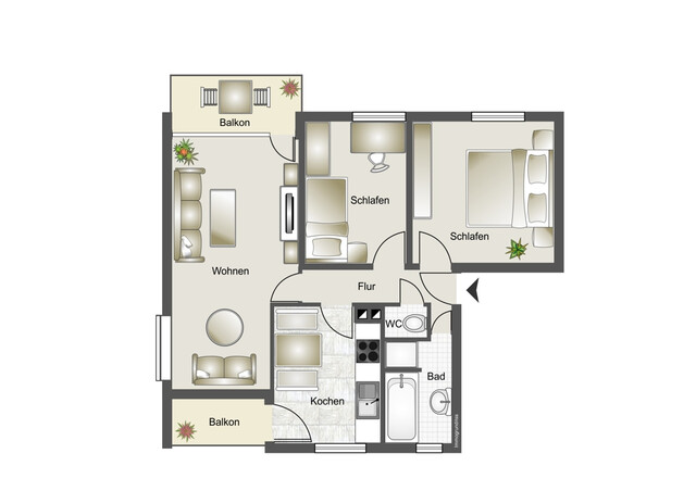 Wohlfühlen in Lustenau – attraktive 3-Zimmer-Wohnung