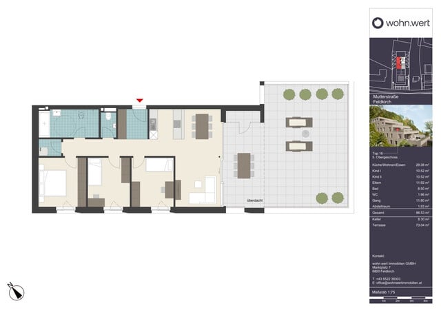 Wohnanlage "Hillside" - Traumhafte 4-Zimmerwohnung mit imposanter Terrasse - Top 16