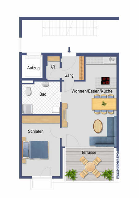 Hochwertige 2-Zimmer-Gartenwohnung in Top-Lage